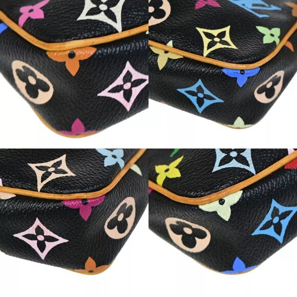 LOUIS VUITTON Pochette Accessoires Hand Bag Monogram Multi Black M92648 636EB053 - Picture 7 of 14
